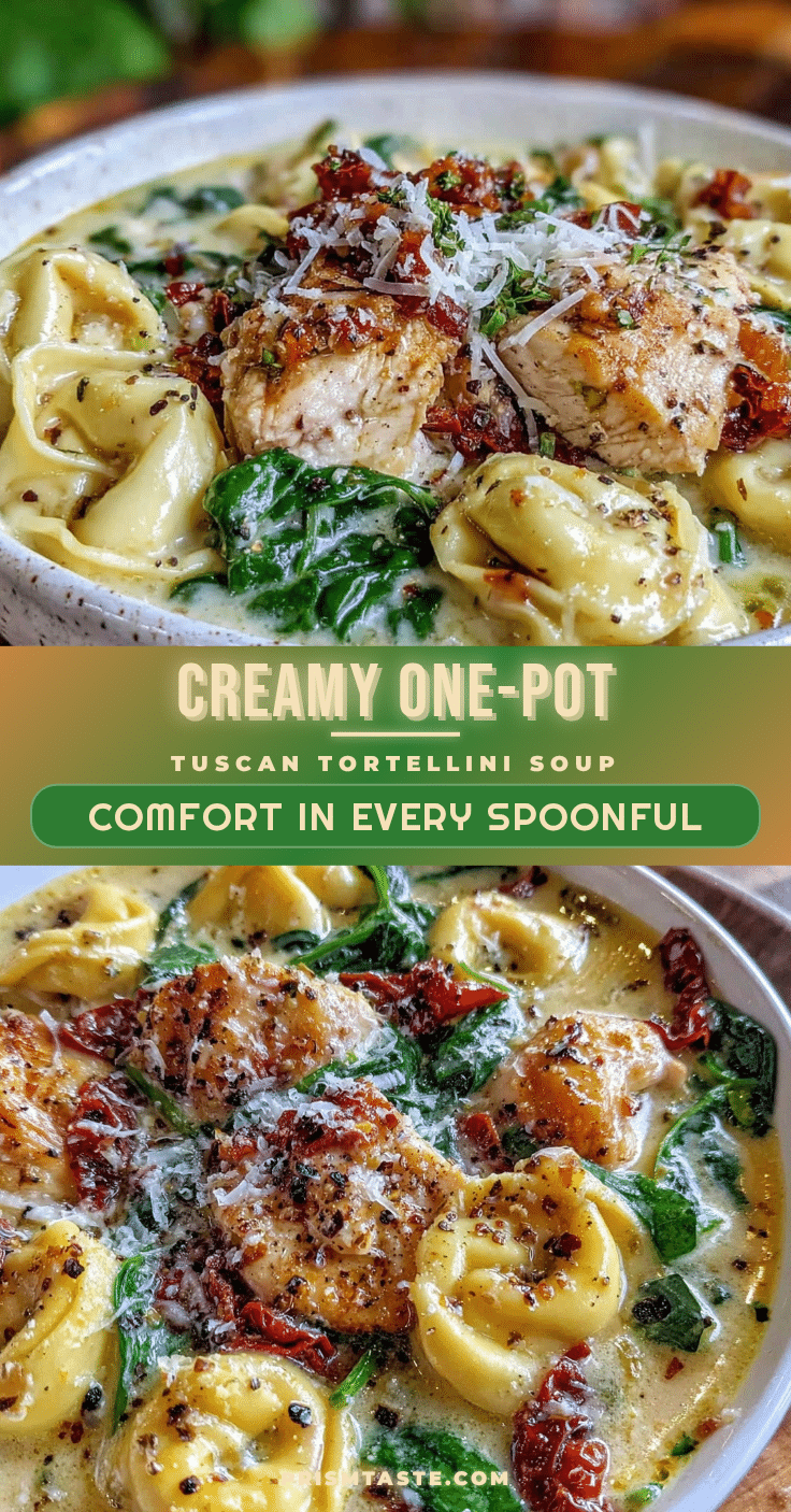 creamy one-pot tuscan tortellini soup recipe