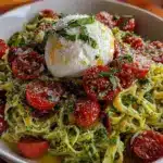 creamy pesto pasta - featured image
