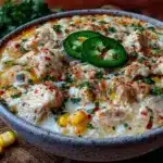creamy slow cooker white chicken chili - featured image