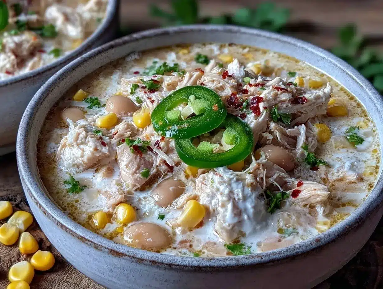 creamy slow cooker white chicken chili preparation steps