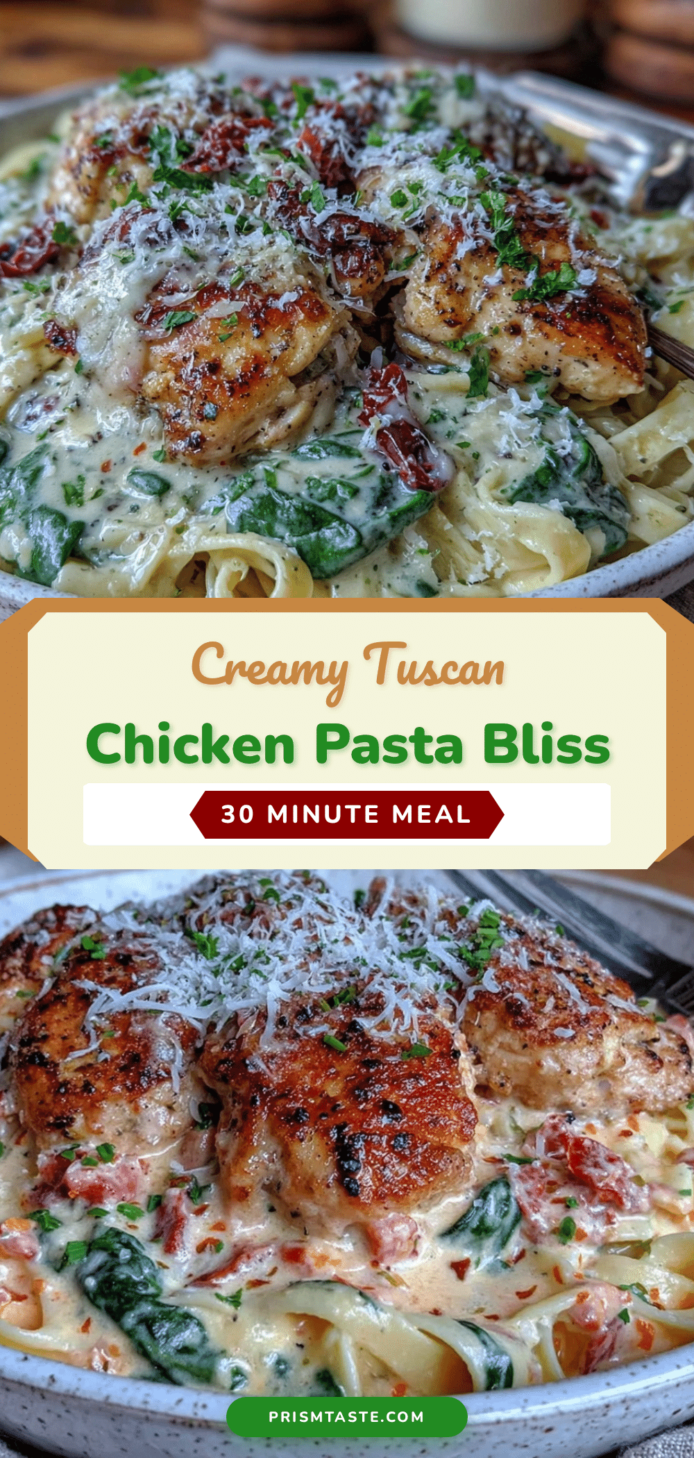 creamy tuscan chicken pasta recipe