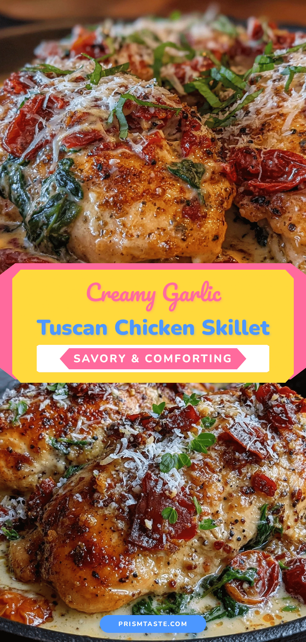 creamy tuscan chicken skillet recipe