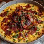 creamy yellow squash smoked bacon corn chowder - featured image