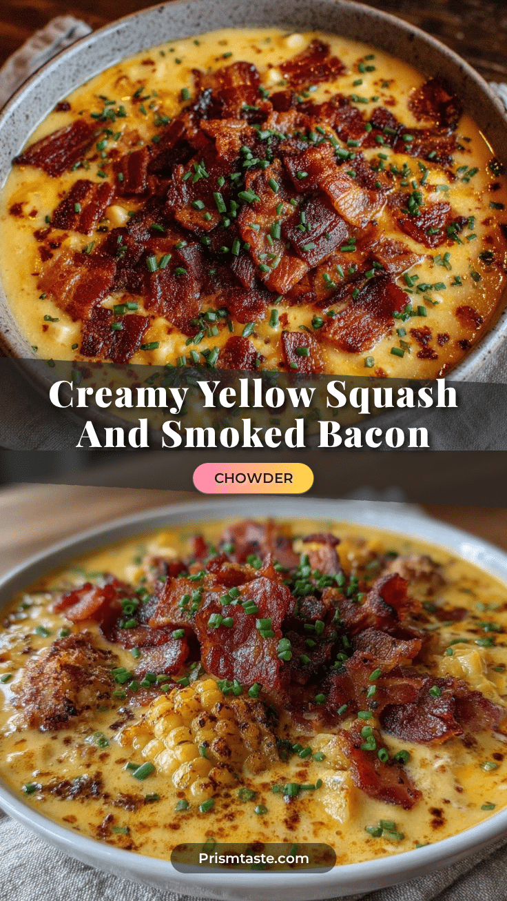 creamy yellow squash smoked bacon corn chowder recipe