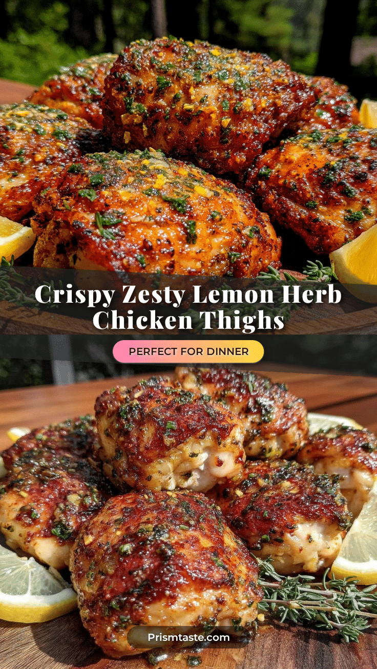 crispy air fryer lemon herb chicken thighs recipe