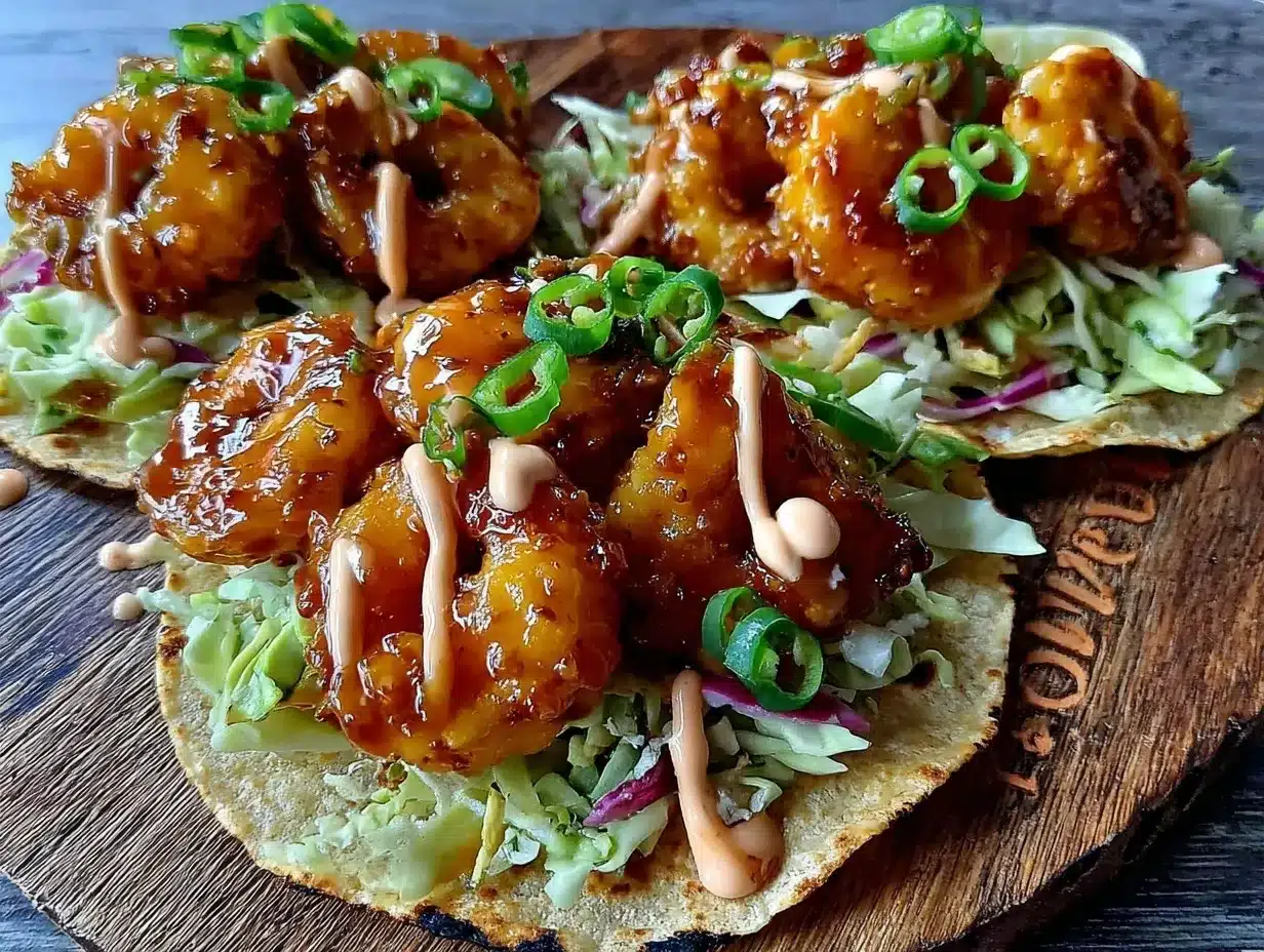 crispy bang bang shrimp tacos preparation steps