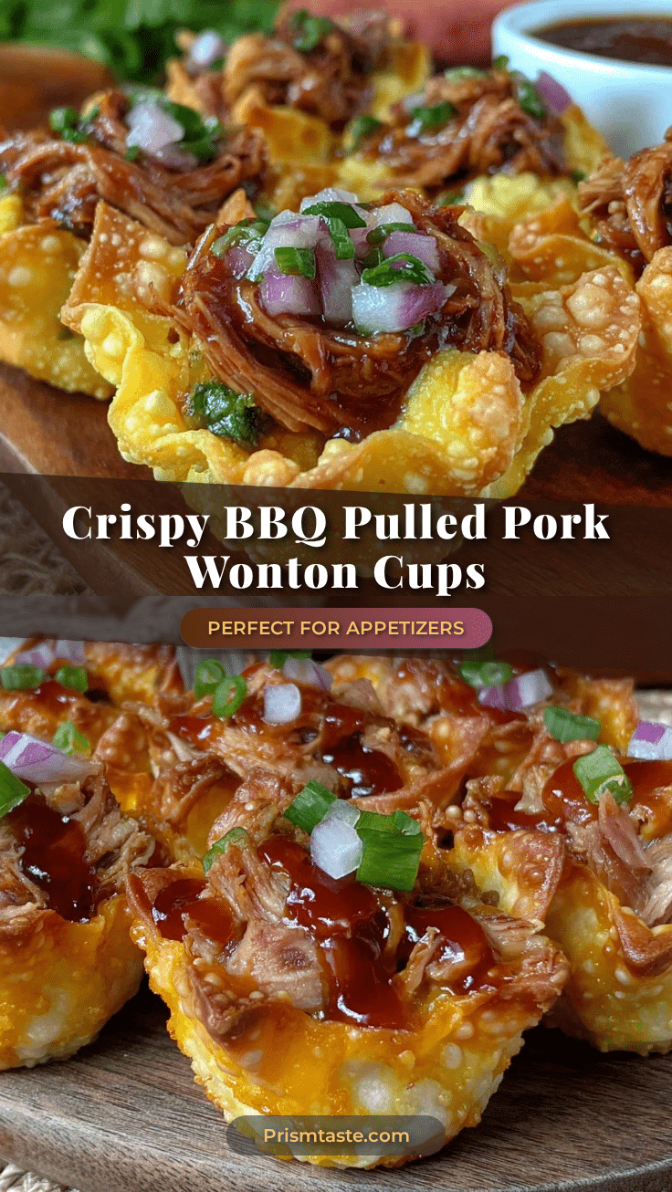 crispy bbq pulled pork wonton cups recipe