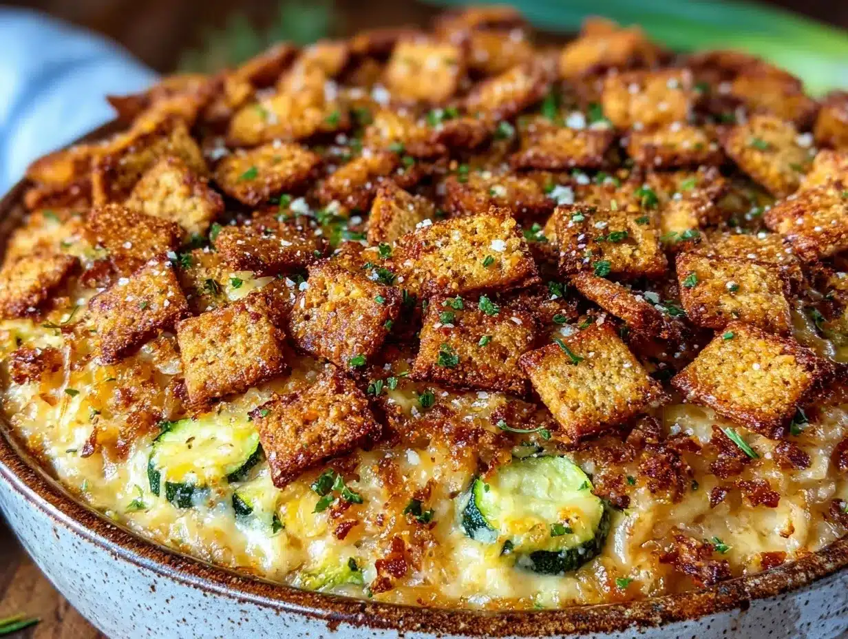 crispy cheesy zucchini rice casserole preparation steps