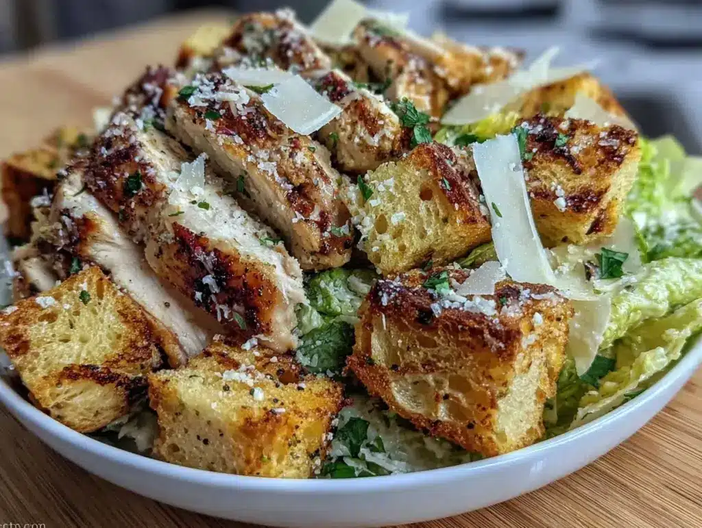 crispy chicken caesar salad - featured image