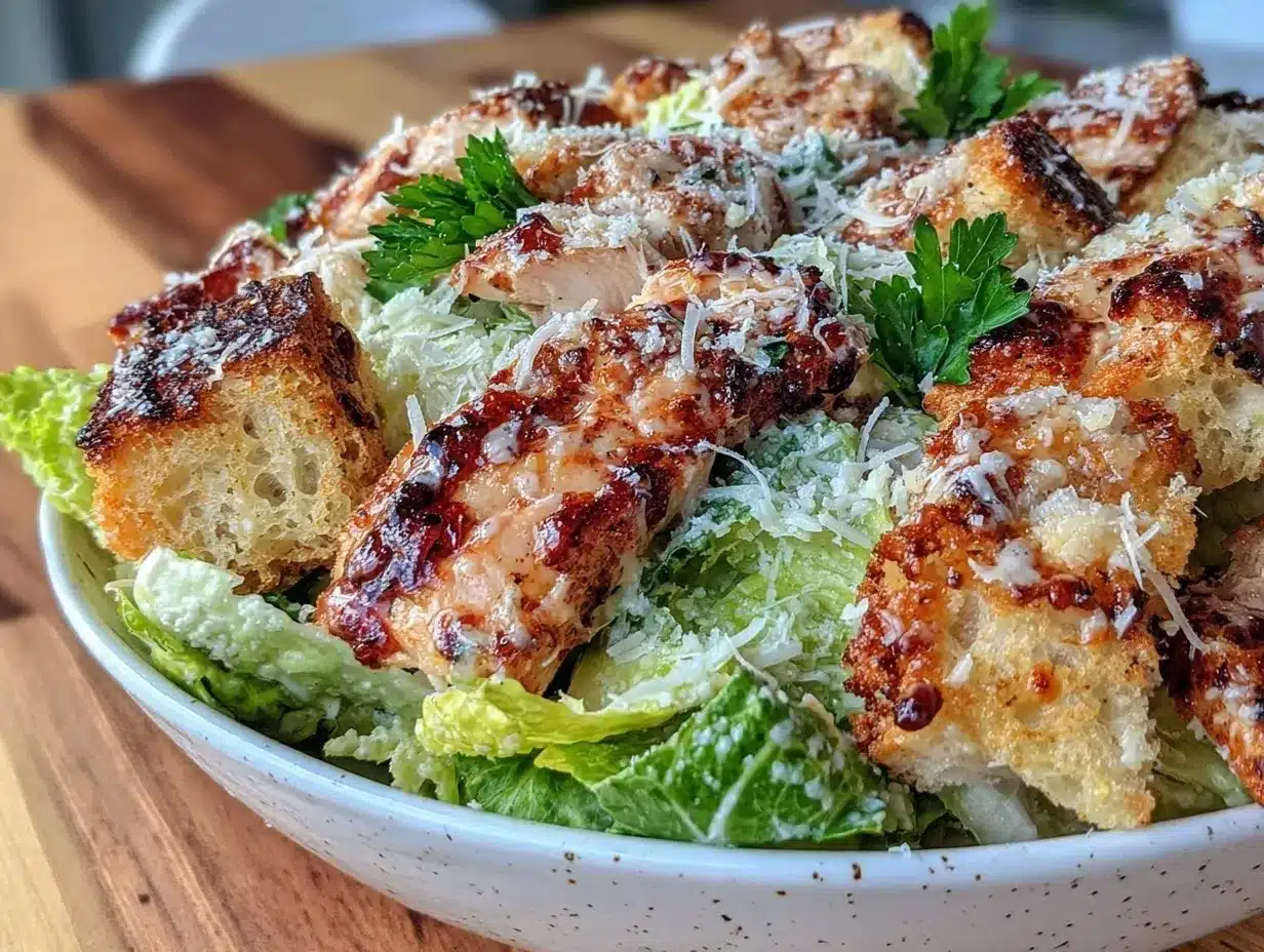 crispy chicken caesar salad preparation steps
