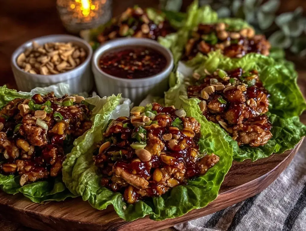 crispy copycat PF Changs chicken lettuce wraps - featured image
