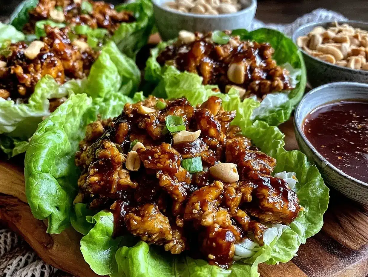 crispy copycat PF Changs chicken lettuce wraps preparation steps