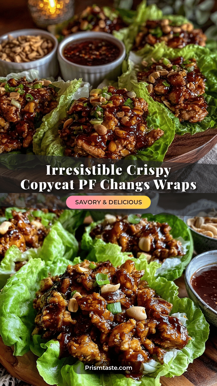crispy copycat PF Changs chicken lettuce wraps recipe