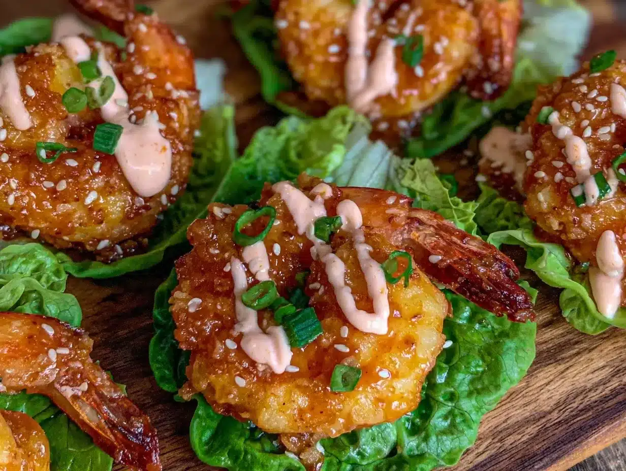 crispy firecracker shrimp lettuce wraps preparation steps