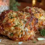 crispy garlic parmesan chicken thighs - featured image