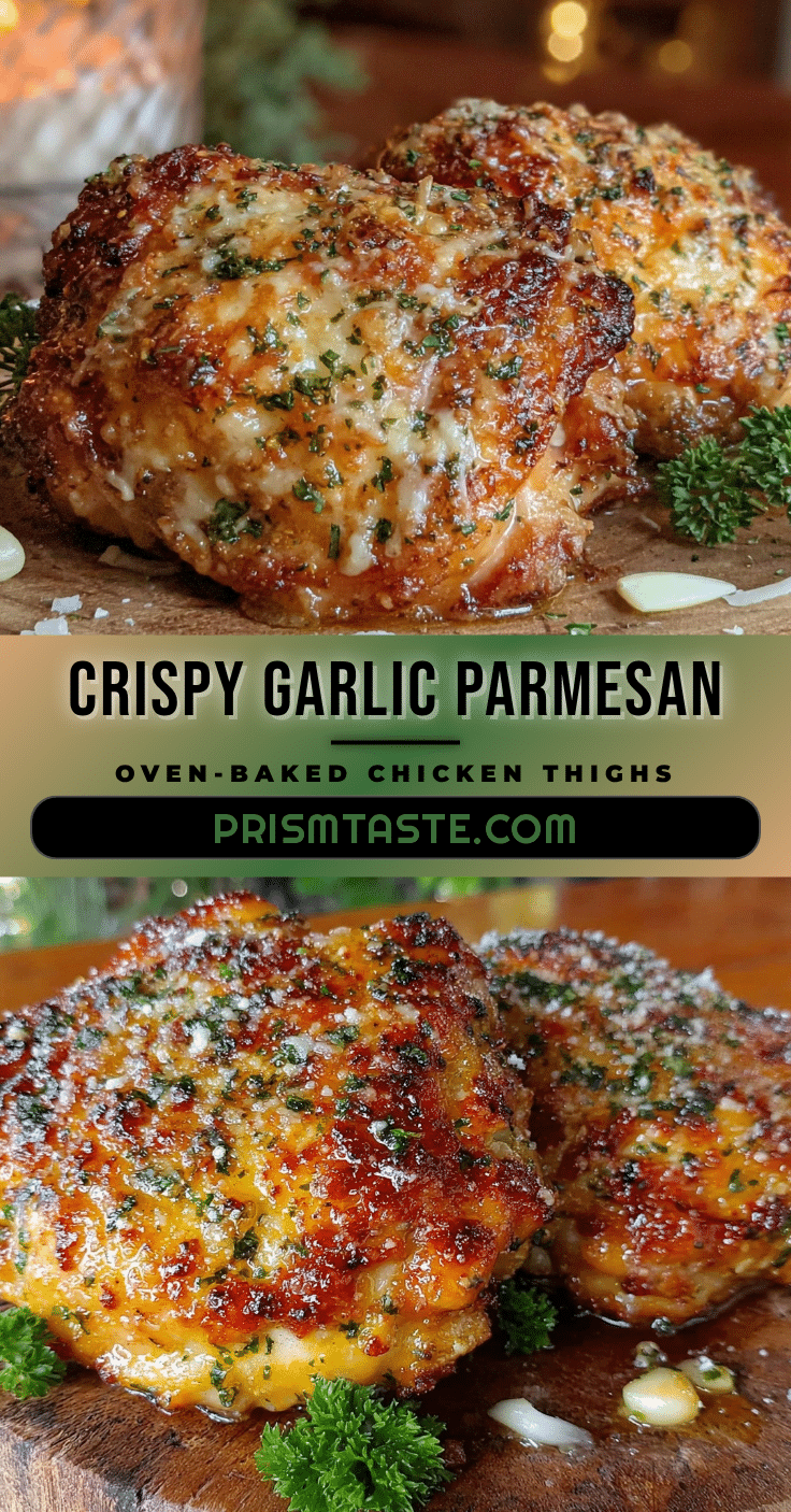 crispy garlic parmesan chicken thighs recipe