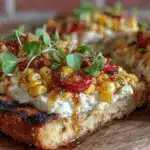 crispy grilled zucchini and corn flatbread - featured image