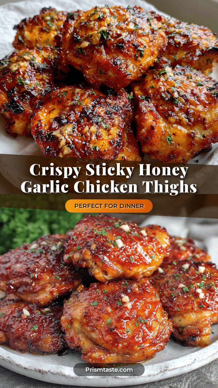 crispy honey-garlic chicken thighs recipe
