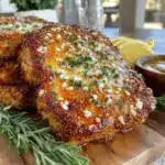 crispy parmesan crusted pork chops air fryer recipe - featured image