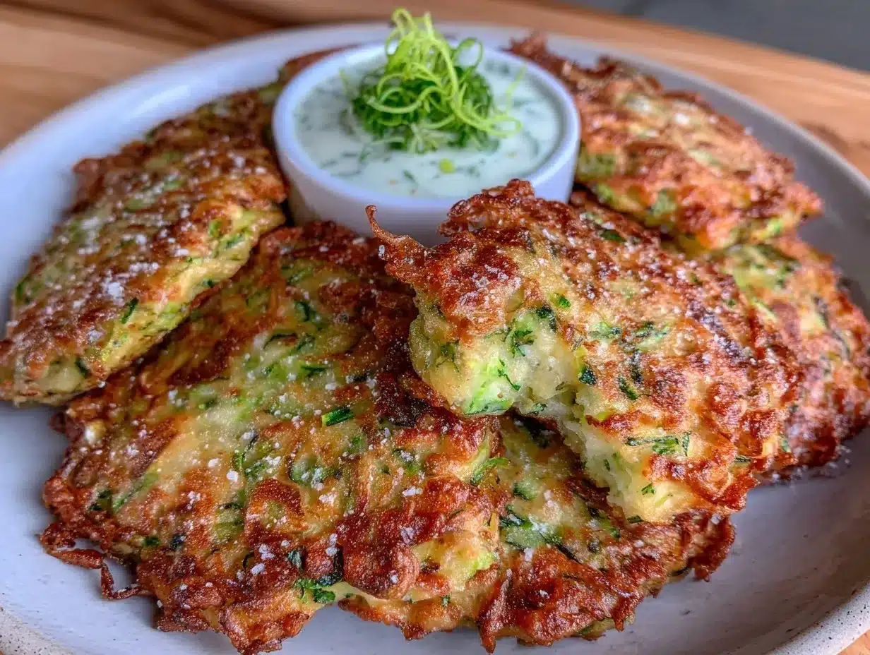 crispy Parmesan zucchini fritters preparation steps