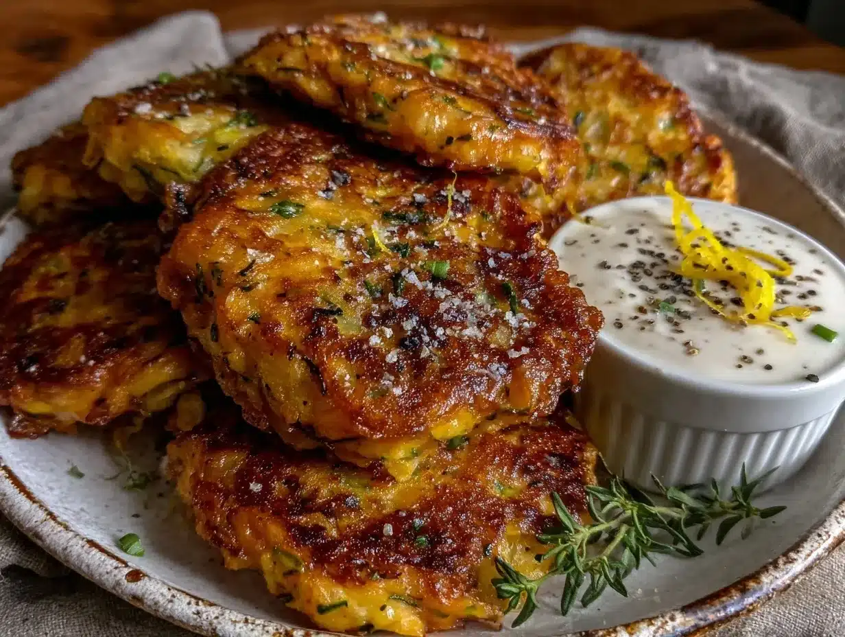 crispy parmesan zucchini fritters preparation steps