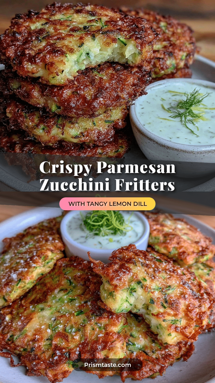 crispy Parmesan zucchini fritters recipe