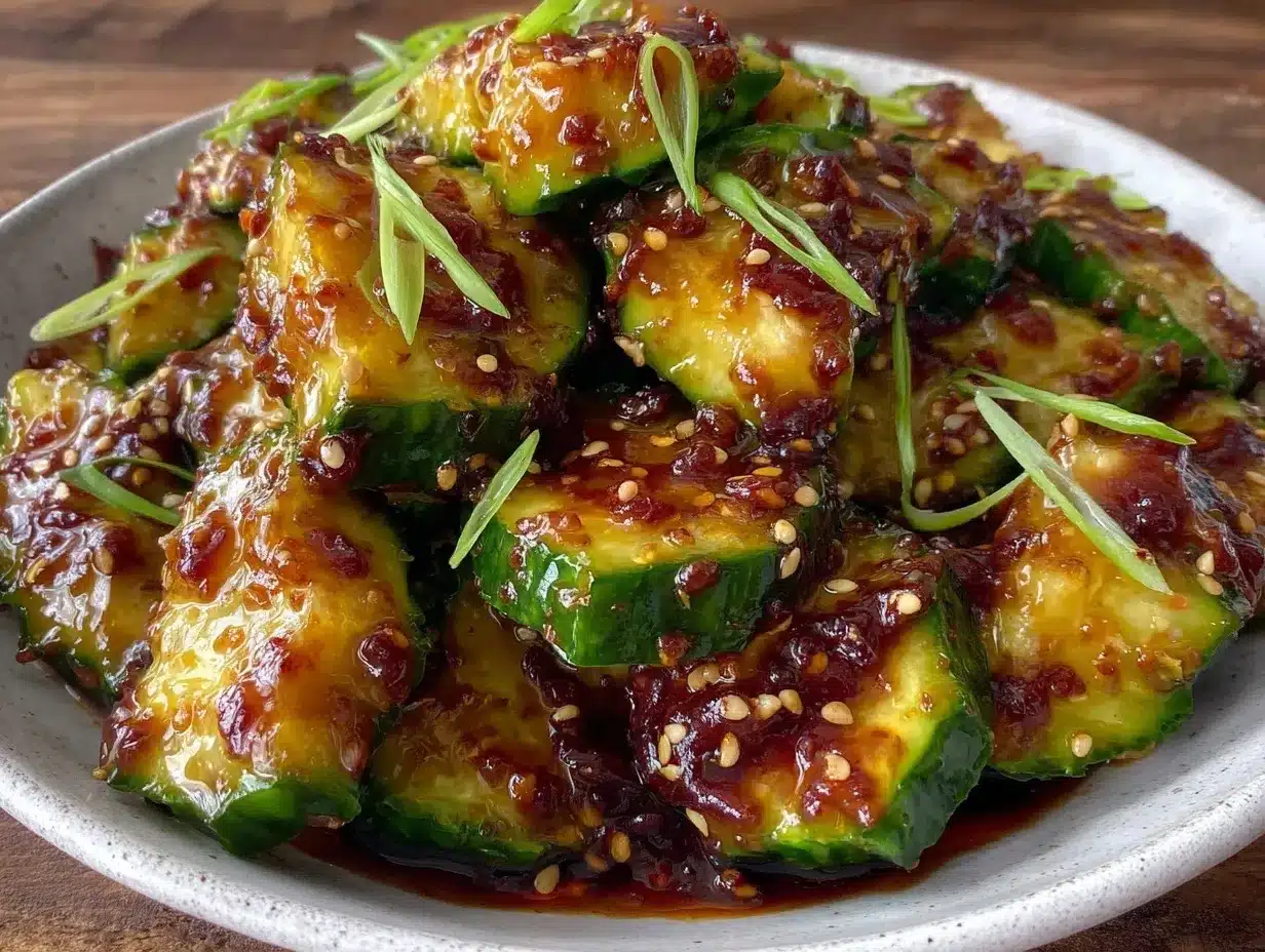 crispy smashed cucumber salad preparation steps