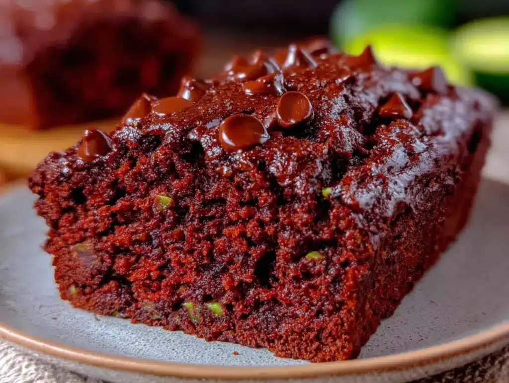 double chocolate chip zucchini bread - featured image
