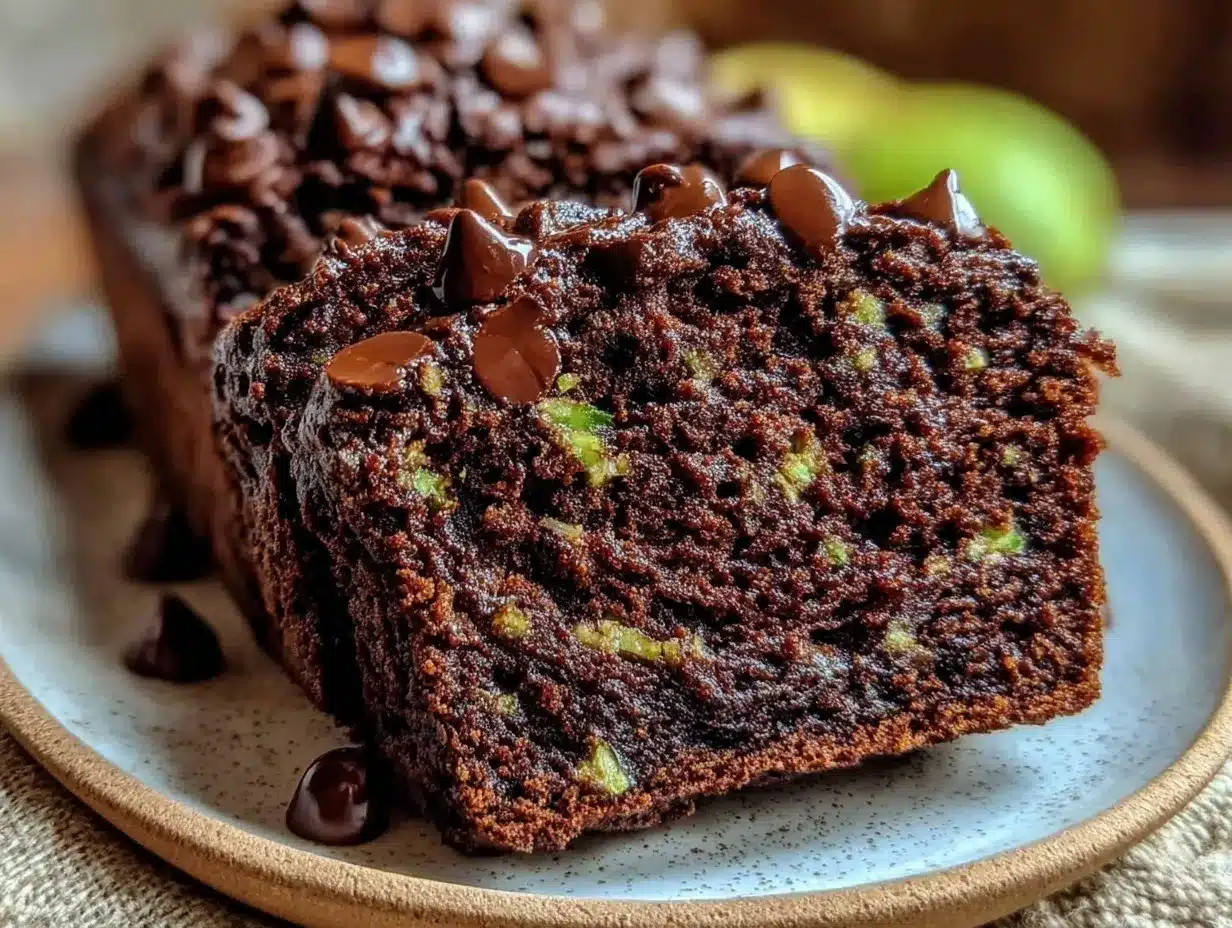 double chocolate chip zucchini bread preparation steps