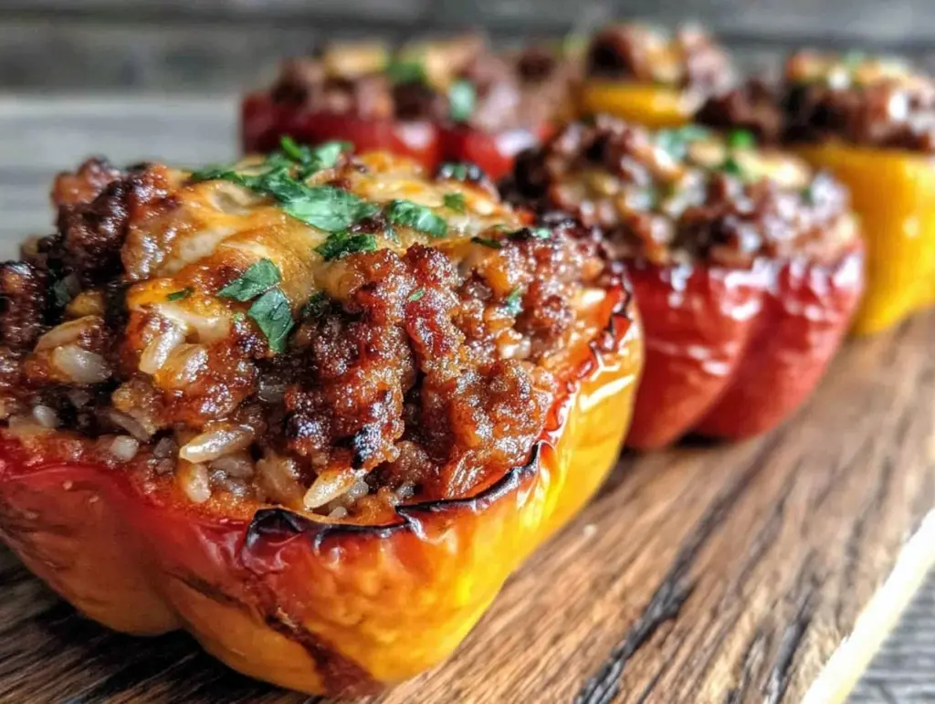 Easy Cheesy Stuffed Bell Peppers - featured image