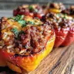 Easy Cheesy Stuffed Bell Peppers - featured image