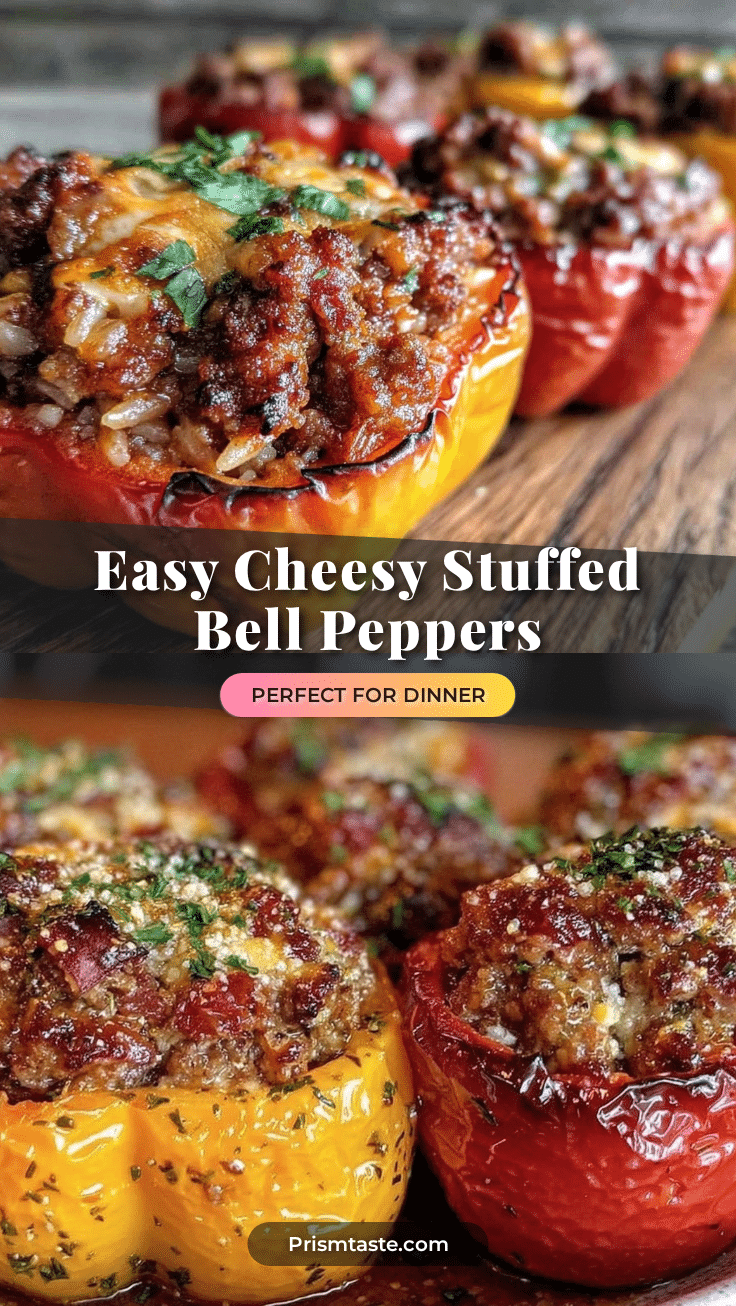 Easy Cheesy Stuffed Bell Peppers recipe
