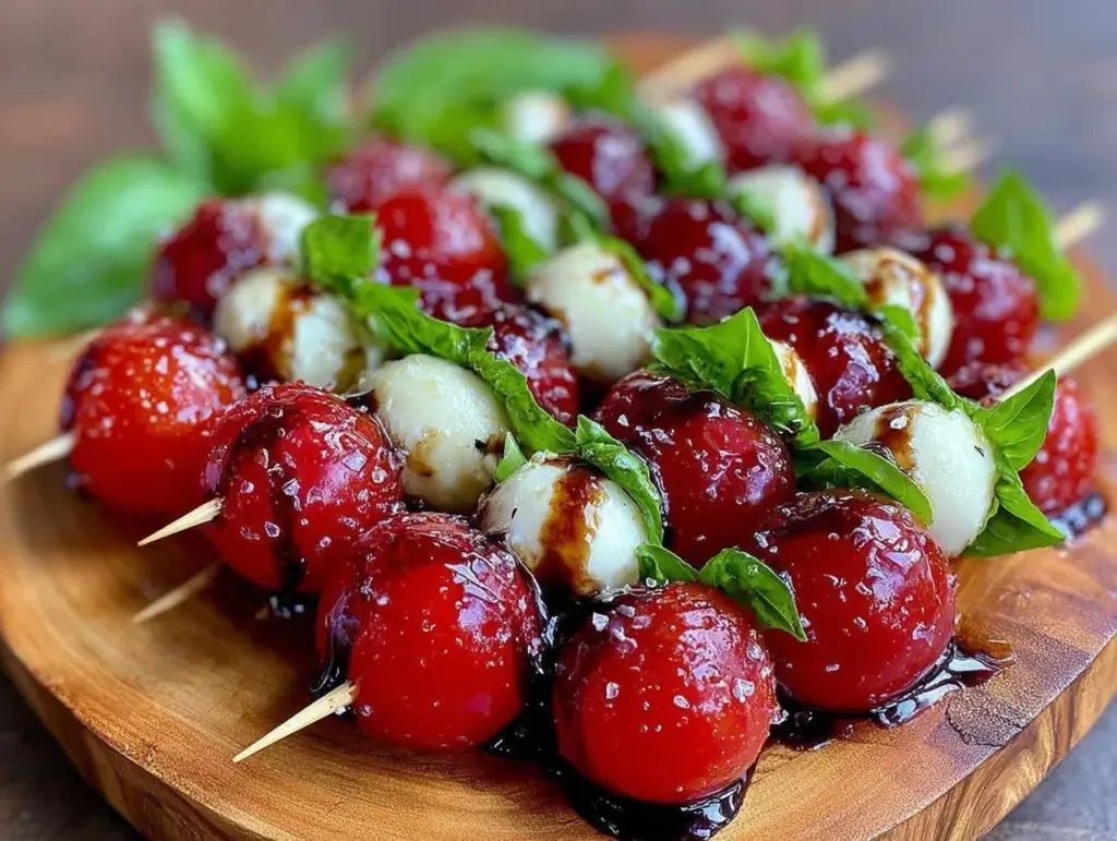 easy fresh caprese skewers - featured image