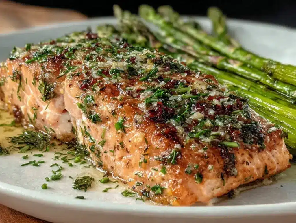 easy lemon herb salmon - featured image