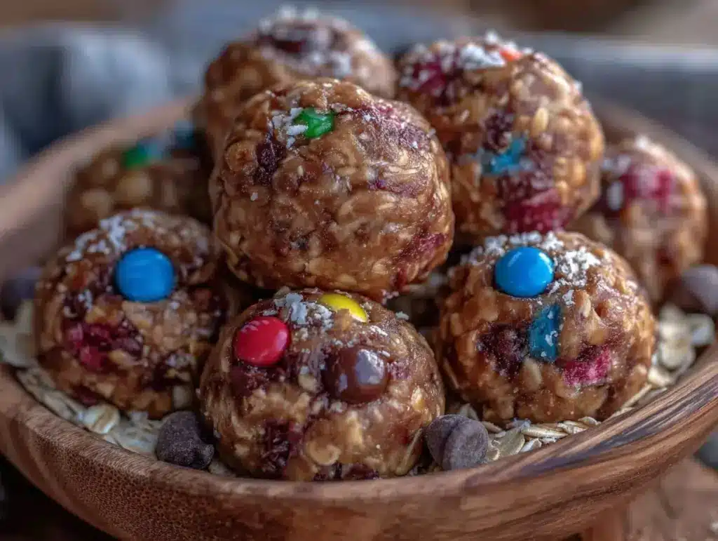 Easy No-Bake Monster Cookie Energy Bites - featured image