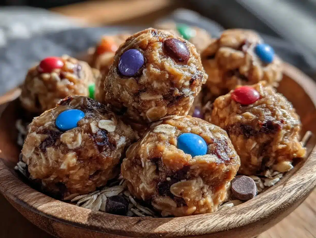 Easy No-Bake Monster Cookie Energy Bites preparation steps
