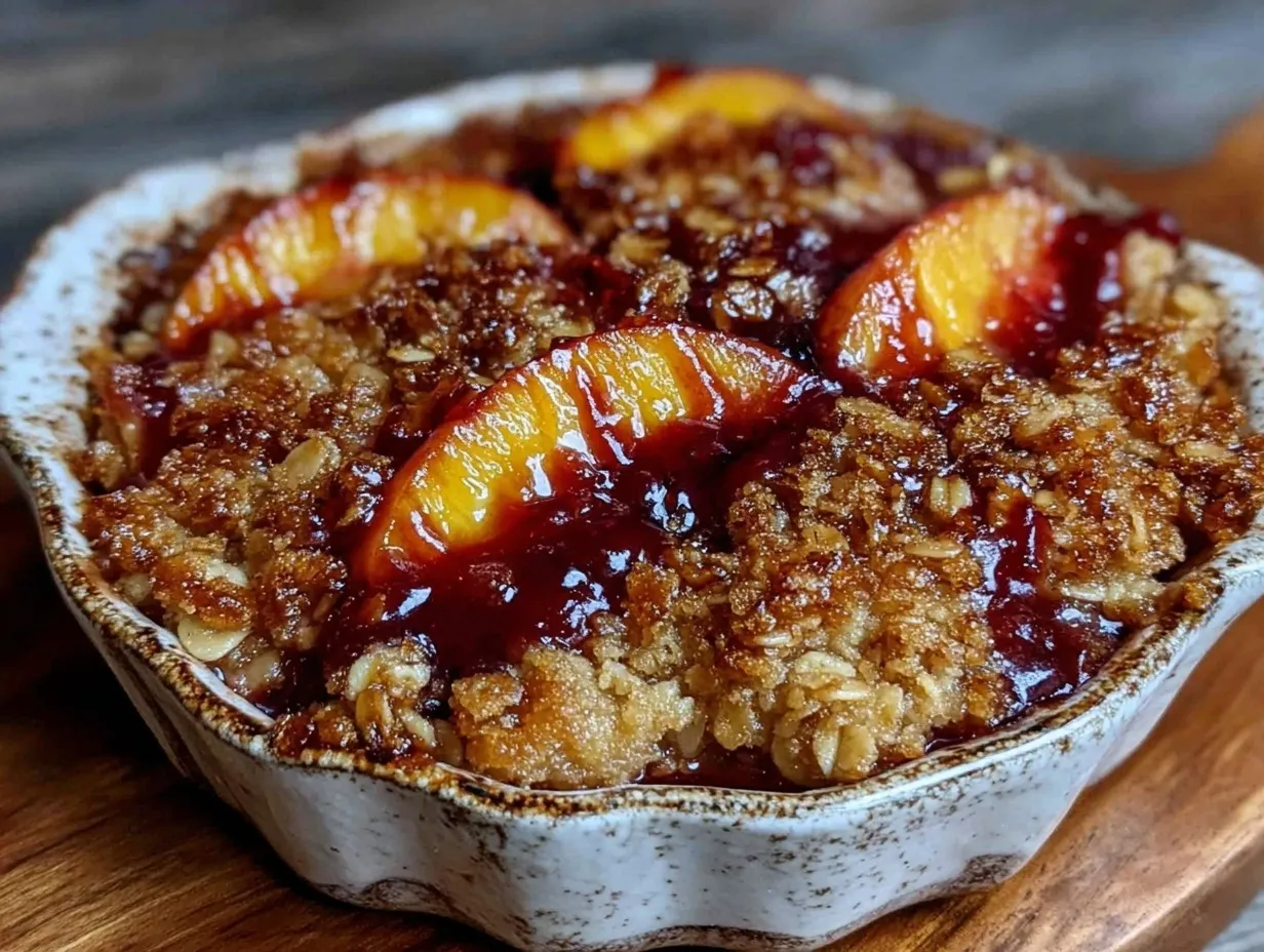 easy peach crisp recipe preparation steps