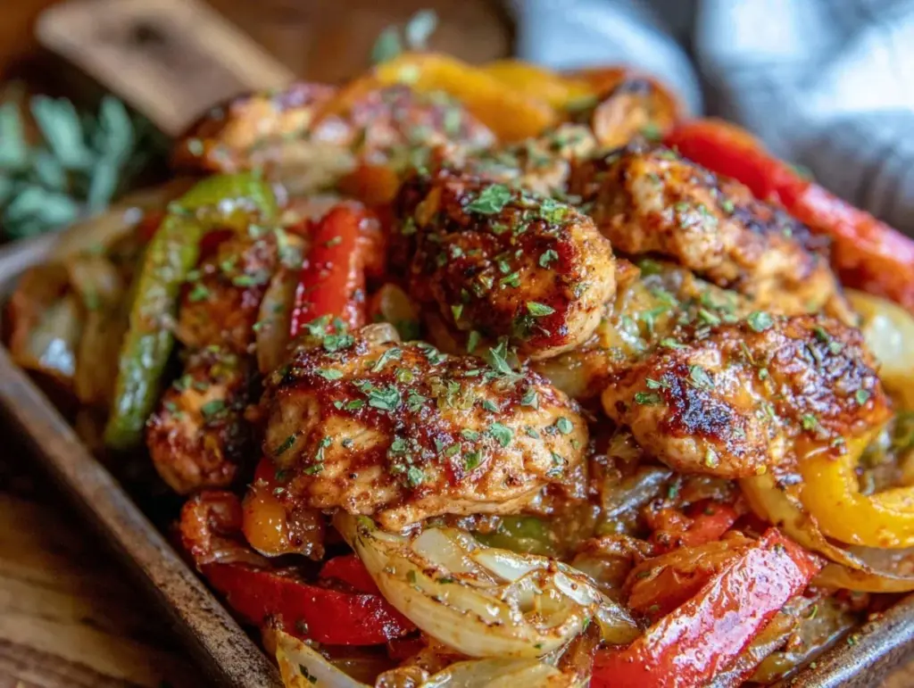 easy sheet pan fajitas - featured image