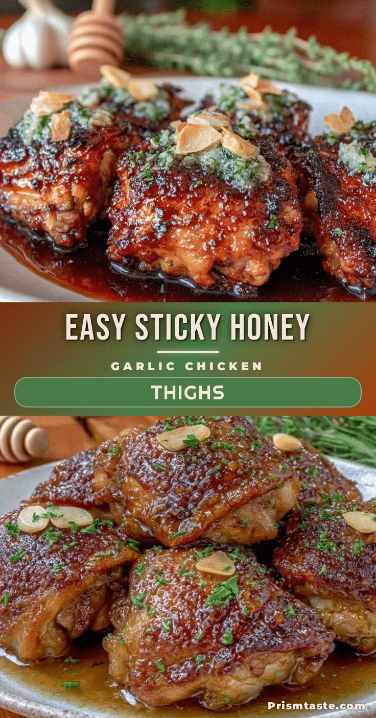 easy sticky honey garlic chicken thighs recipe recipe