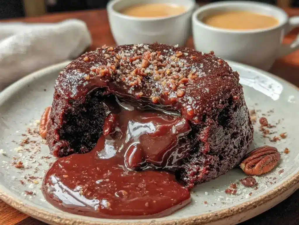 espresso bourbon chocolate lava cake - featured image