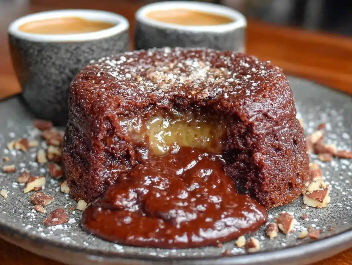 espresso bourbon chocolate lava cake preparation steps