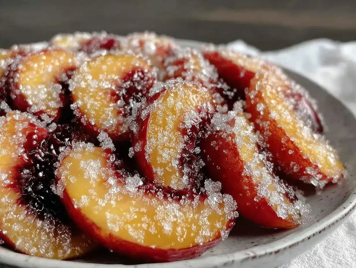 flash-frozen peach slices preparation steps
