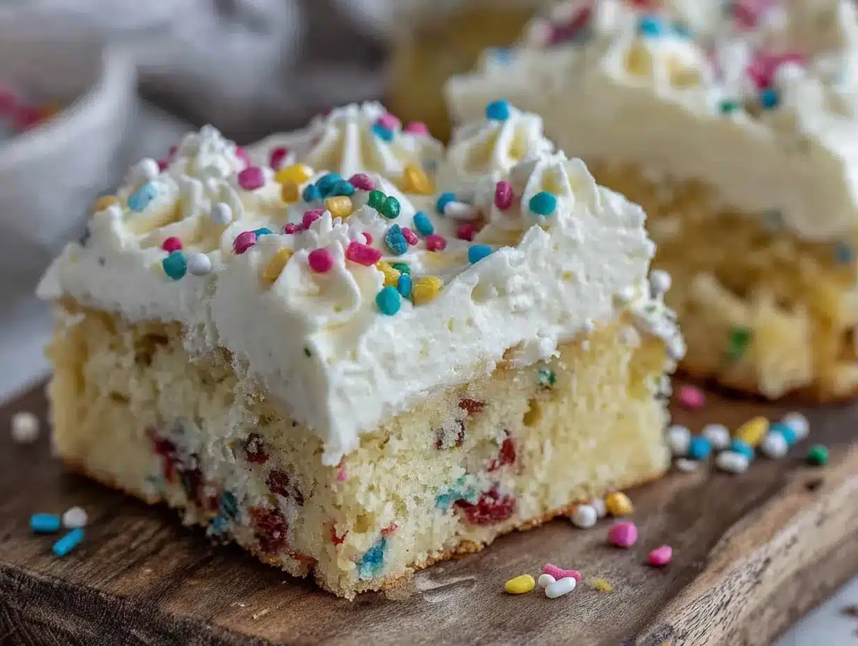 Flavorful Confetti Funfetti Sheet Cake preparation steps