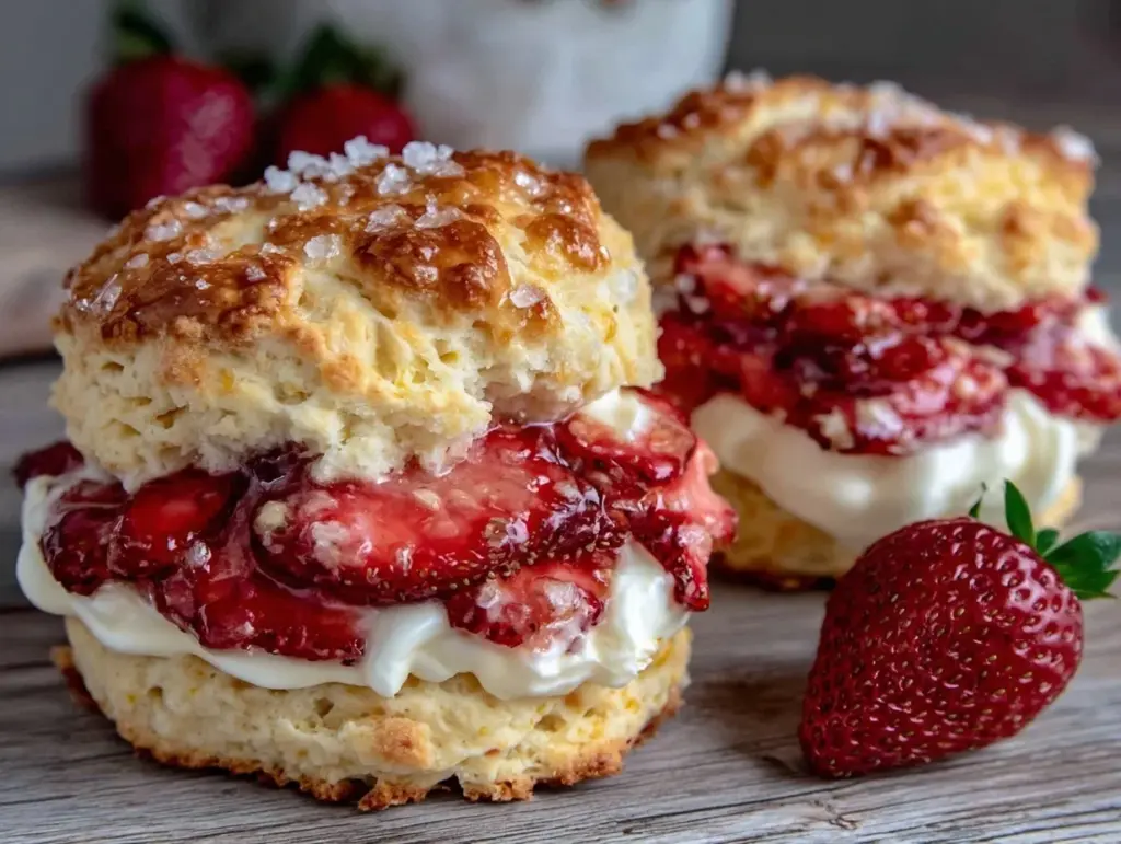 fluffy strawberry shortcake recipe - featured image