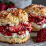 fluffy strawberry shortcake recipe - featured image