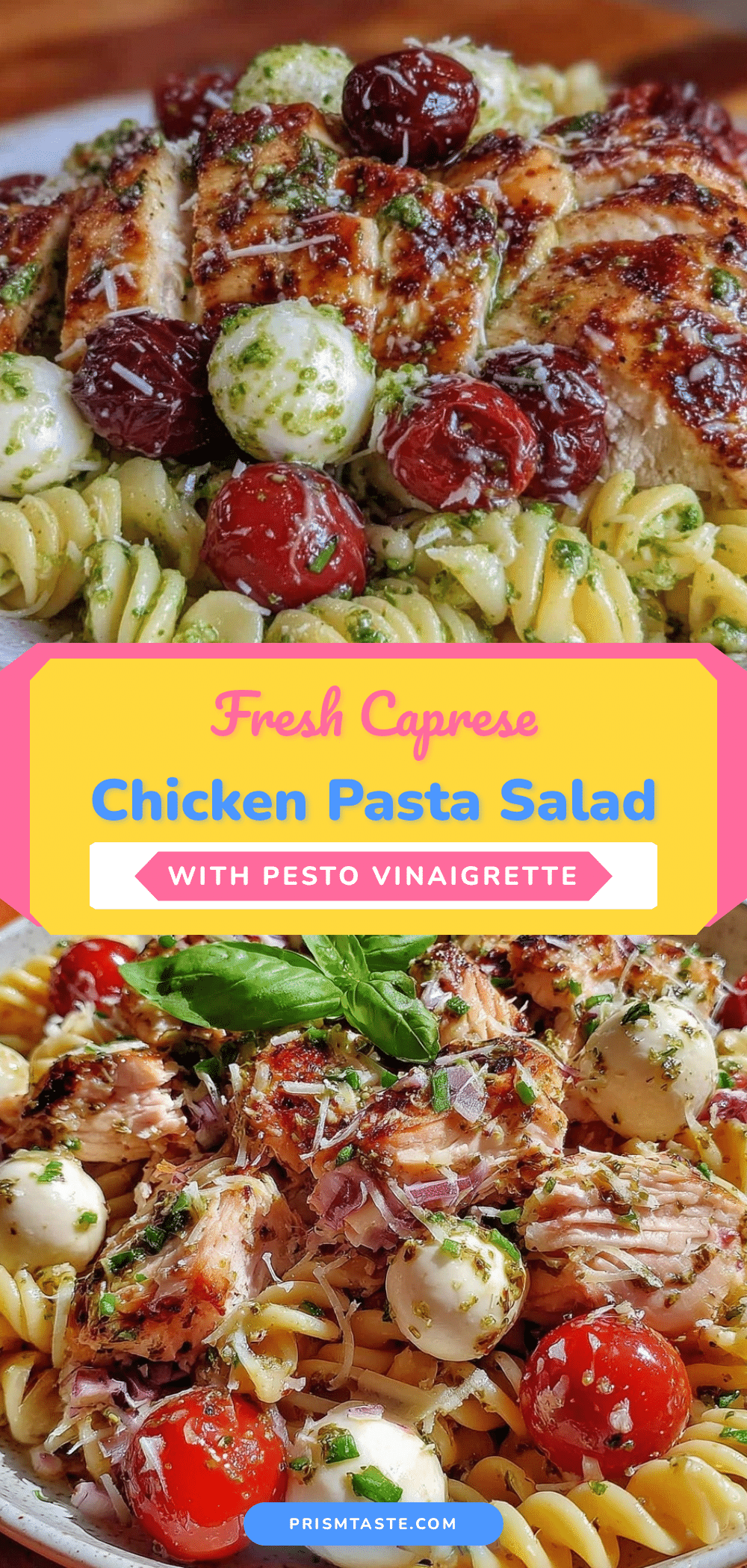 fresh caprese chicken pasta salad recipe