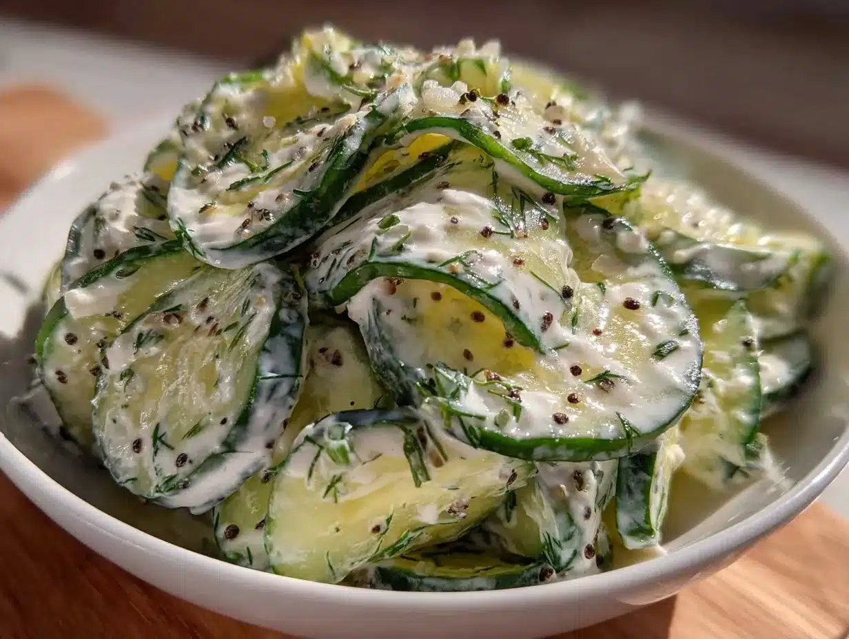 fresh cucumber dill salad preparation steps