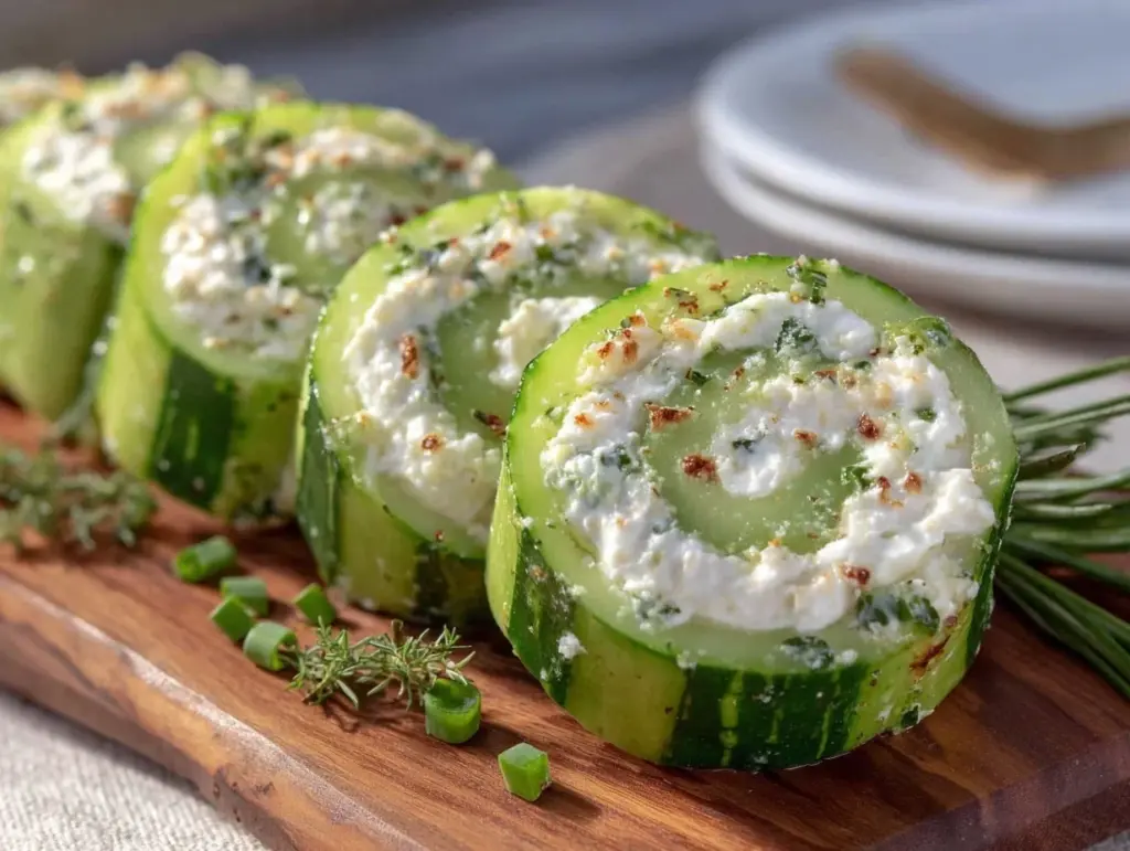 fresh cucumber ranch pinwheels - featured image