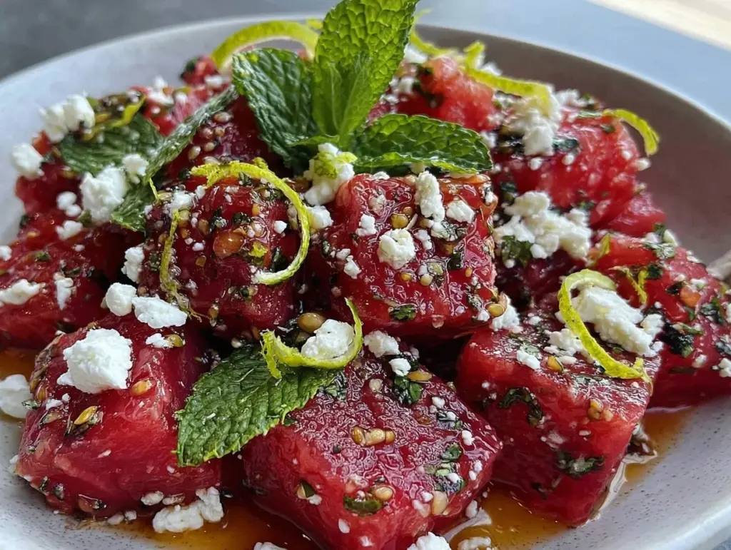 fresh feta watermelon salad - featured image