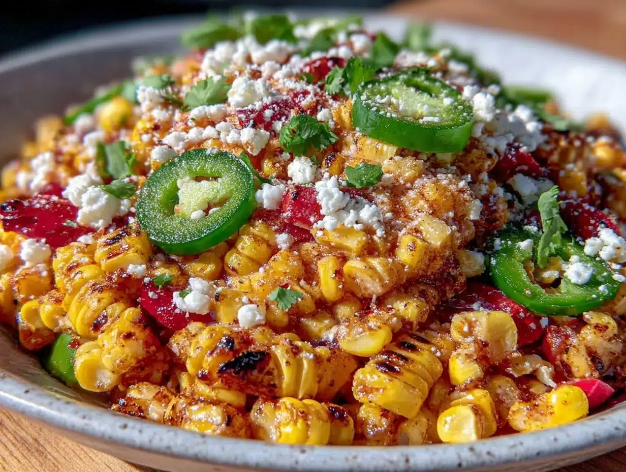 fresh grilled corn salad preparation steps